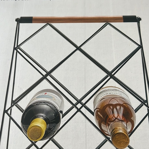 The Cellar Wine Rack Wood And Steel 9.25”x12.2” - Picture 7 of 7